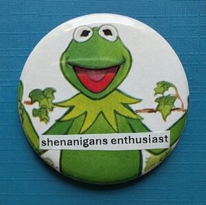 Kermit The Frog Handmade Vintage 2.25" Button